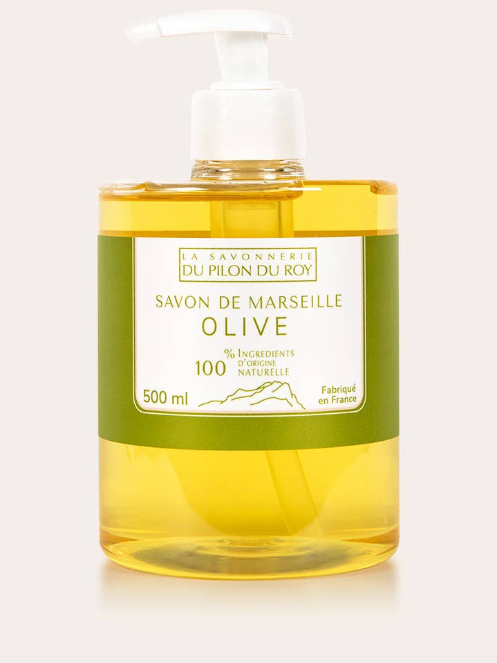 Savon liquide de Marseille à l’huile d’Olive Bio 500ml for wholesale by La Savonnerie du Pilon du Roy