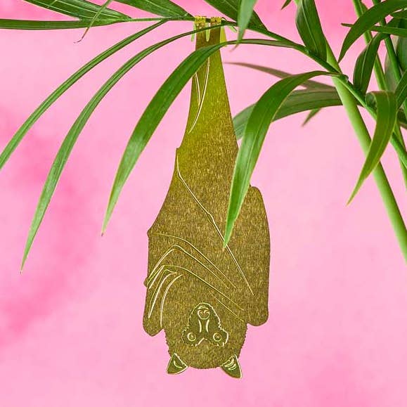 Plant Animal - Fruit Bat, hanging brass decoration for wholesale by Another Studio U.S