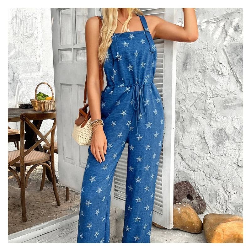 UZ Wholesale Store - Venta al por mayor Peto - Mujer - Mono sin mangas con estampado floral y cordón ajustable.2