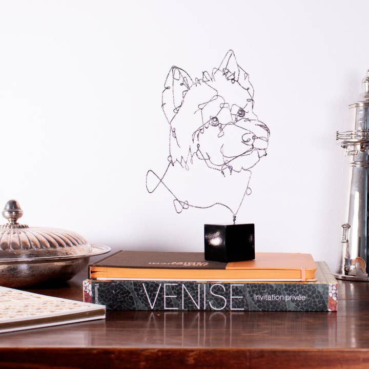 West Highland in bronsdraad of zwart draad voor wholesale door PROFILO BY ANDREW VIANELLO