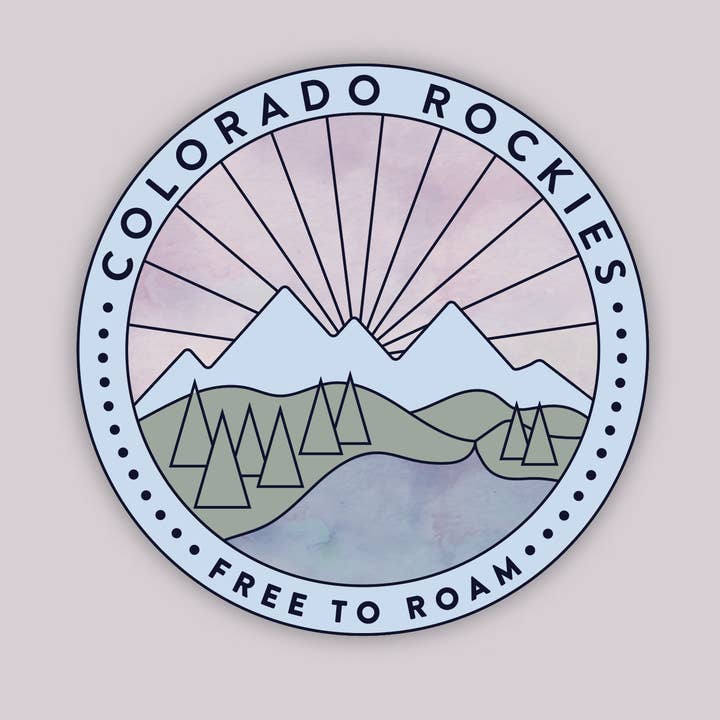 Rockies Free to Roam Sticker for wholesale by Snow Business USA