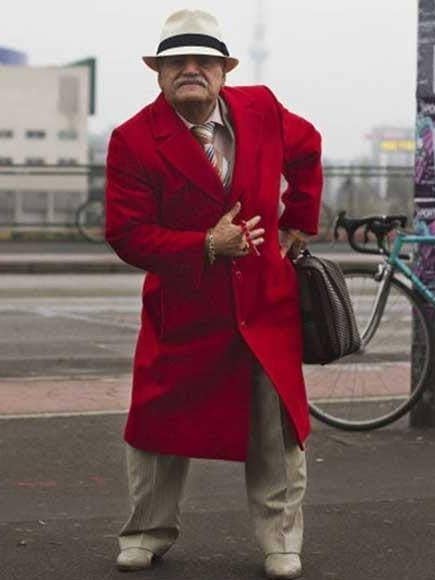 Röd Trenchcoat - Lång röd kappa - Herr Red Peacoat - Herr Röd Överrock - Tyg för wholesale av Alberto Nardoni