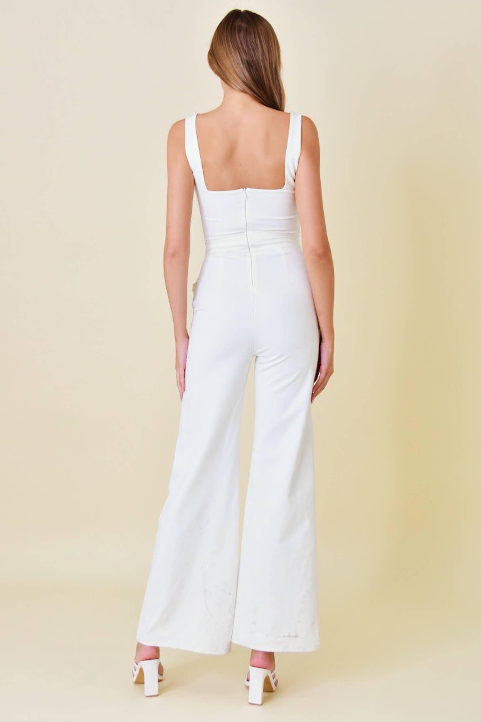 Fore Collection - Wholesale Jumpsuit - Women's - Sleeveless Fitted Jumpsuit With Pockets - PD6148AFOLN4