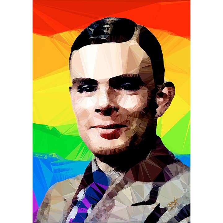 Alan Turing (II) de Baiba Auria - gravado Giclée assinado por atacado de Egoiste Gallery
