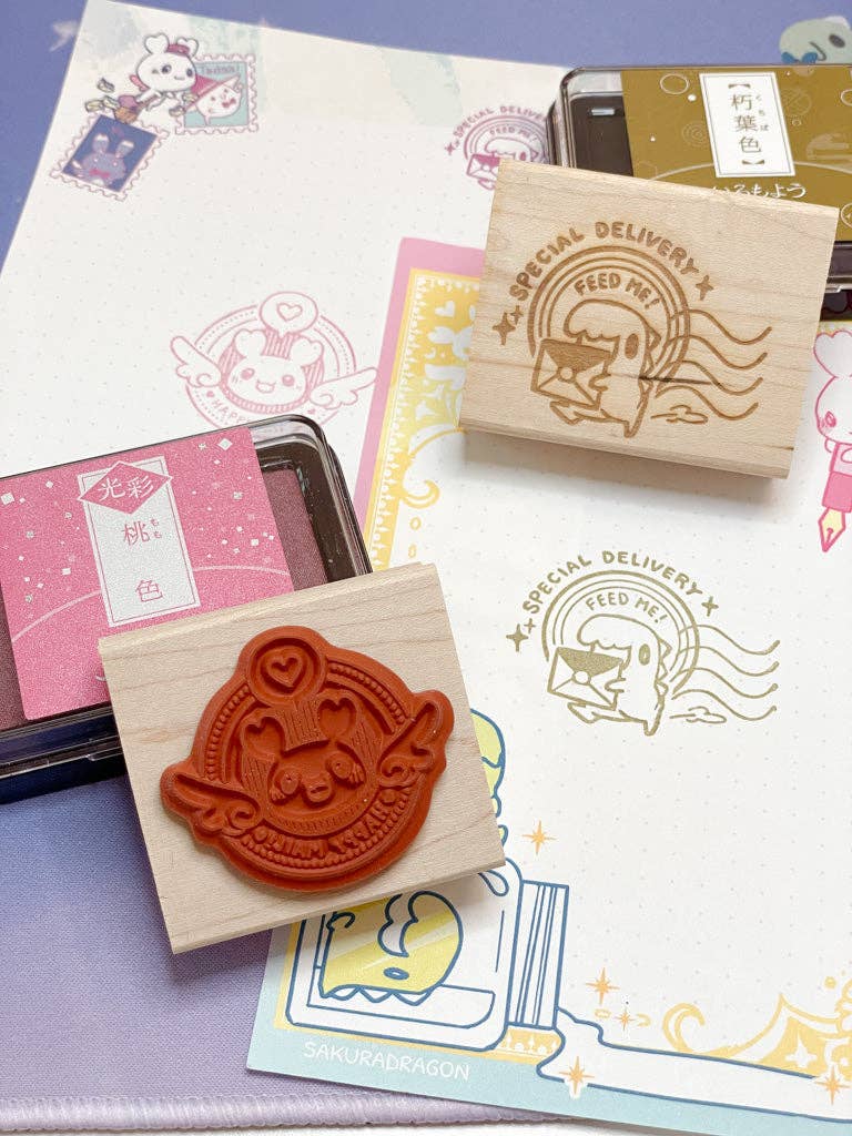 sakuradragon - Vente Tampon encreur/décoratif - Un tampon en bois pour petite bouteille4