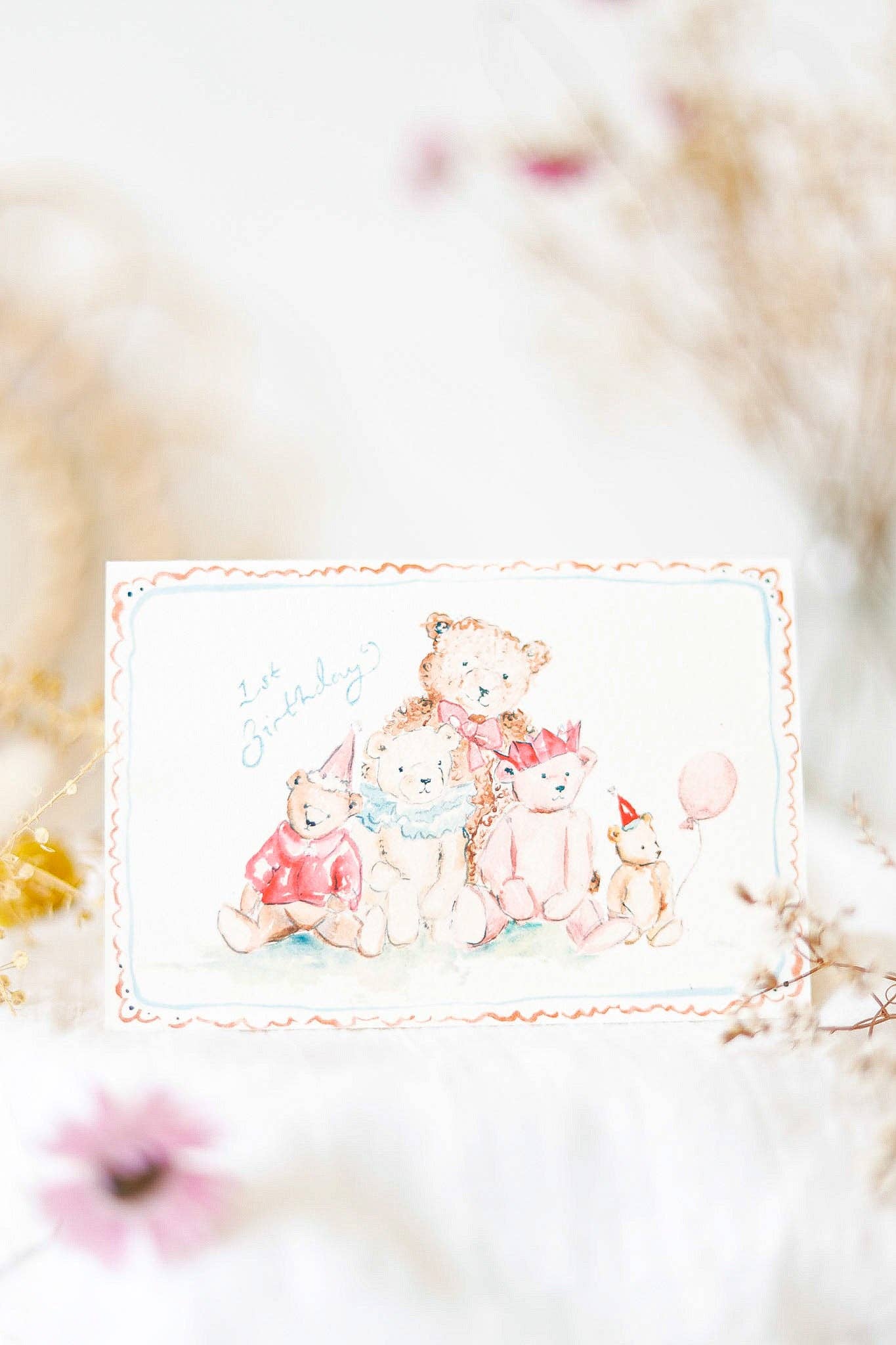 Sophie Amelia Creates – wholesale Birthday card – 1st Birthday bears1