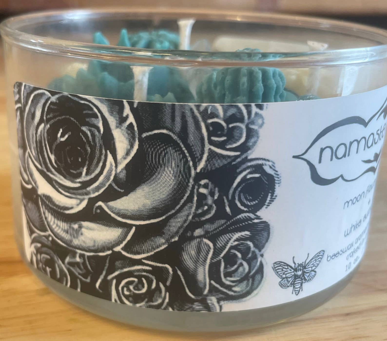 Namaste Home - Wholesale Jar/Filled Candle - Succulent Crystal Terrarium Candles, Echeveria Desert Candle2