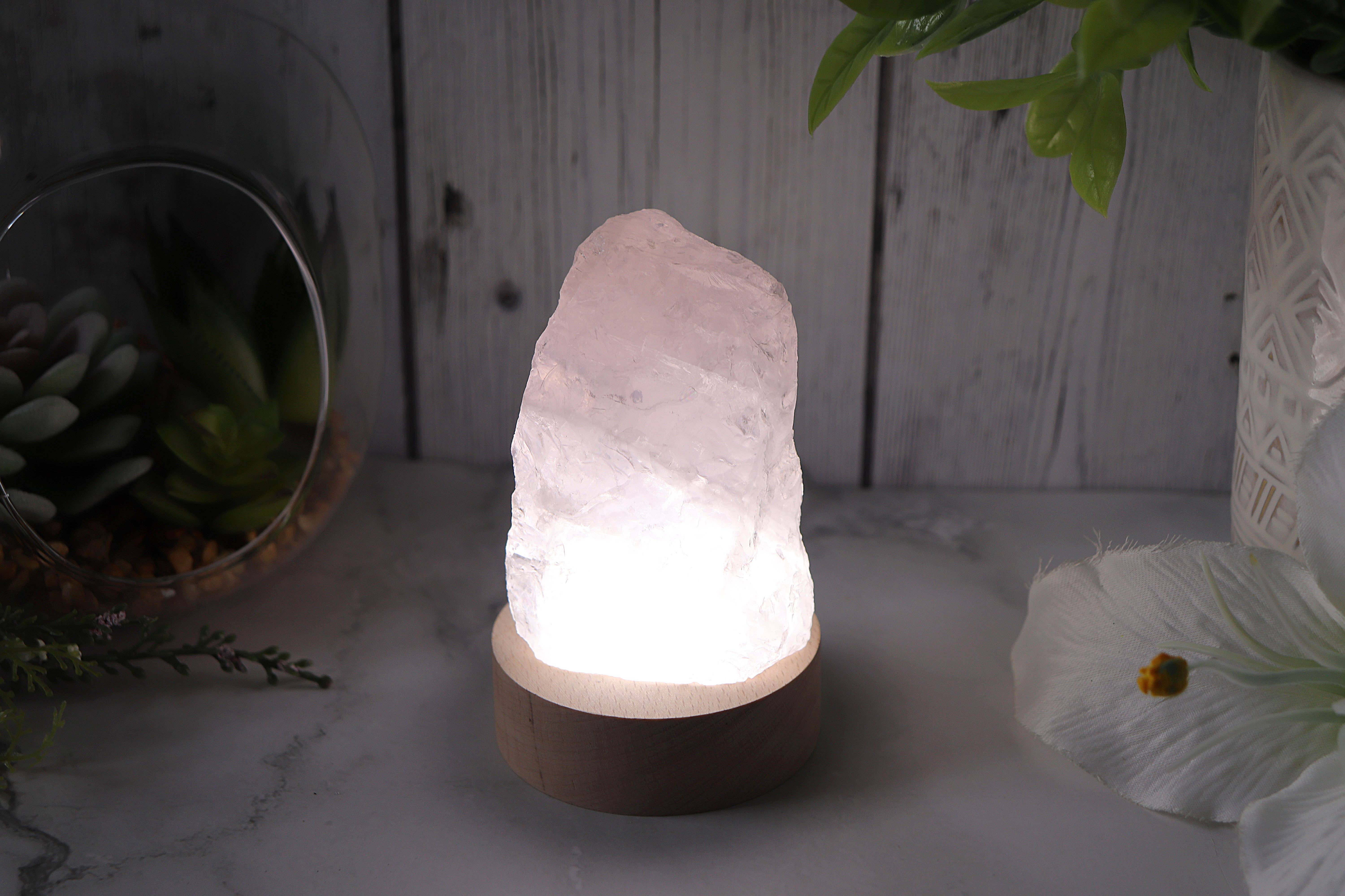 Natures Artifacts Inc - Wholesale Accent/Desk Lamp - Rose Quartz LED Lamp 9