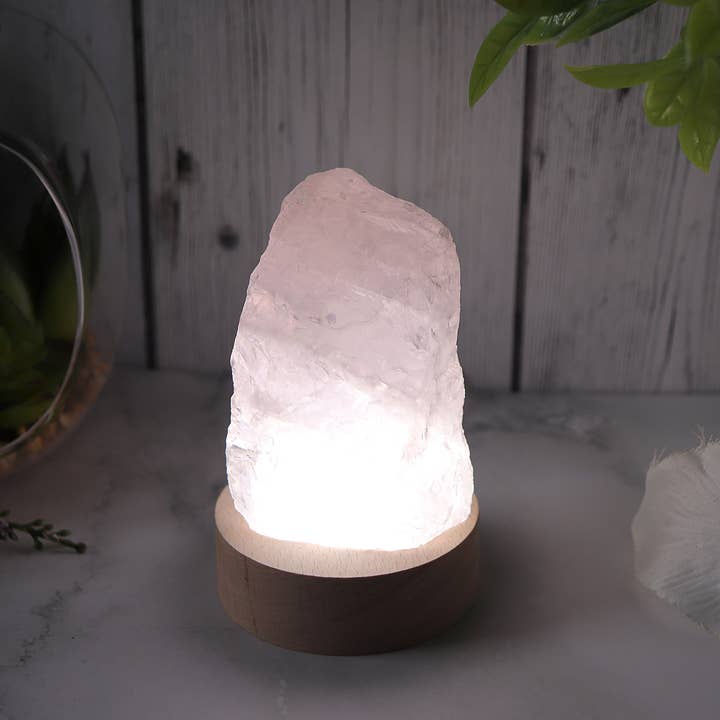 Natures Artifacts Inc - Wholesale Accent/Desk Lamp - Rose Quartz LED Lamp 9