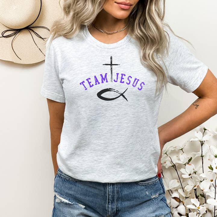 Team Jesus Christian Easter Color Inspiration Unisex T-Shirt for wholesale by Hope Journey Tees