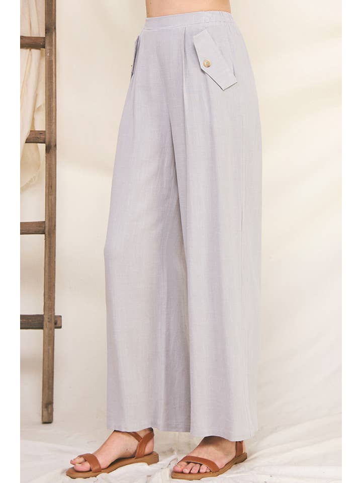 Allie Rose - Vendita all'ingrosso Pantalone - Donna - Pantaloni in morbido lino con tasche6