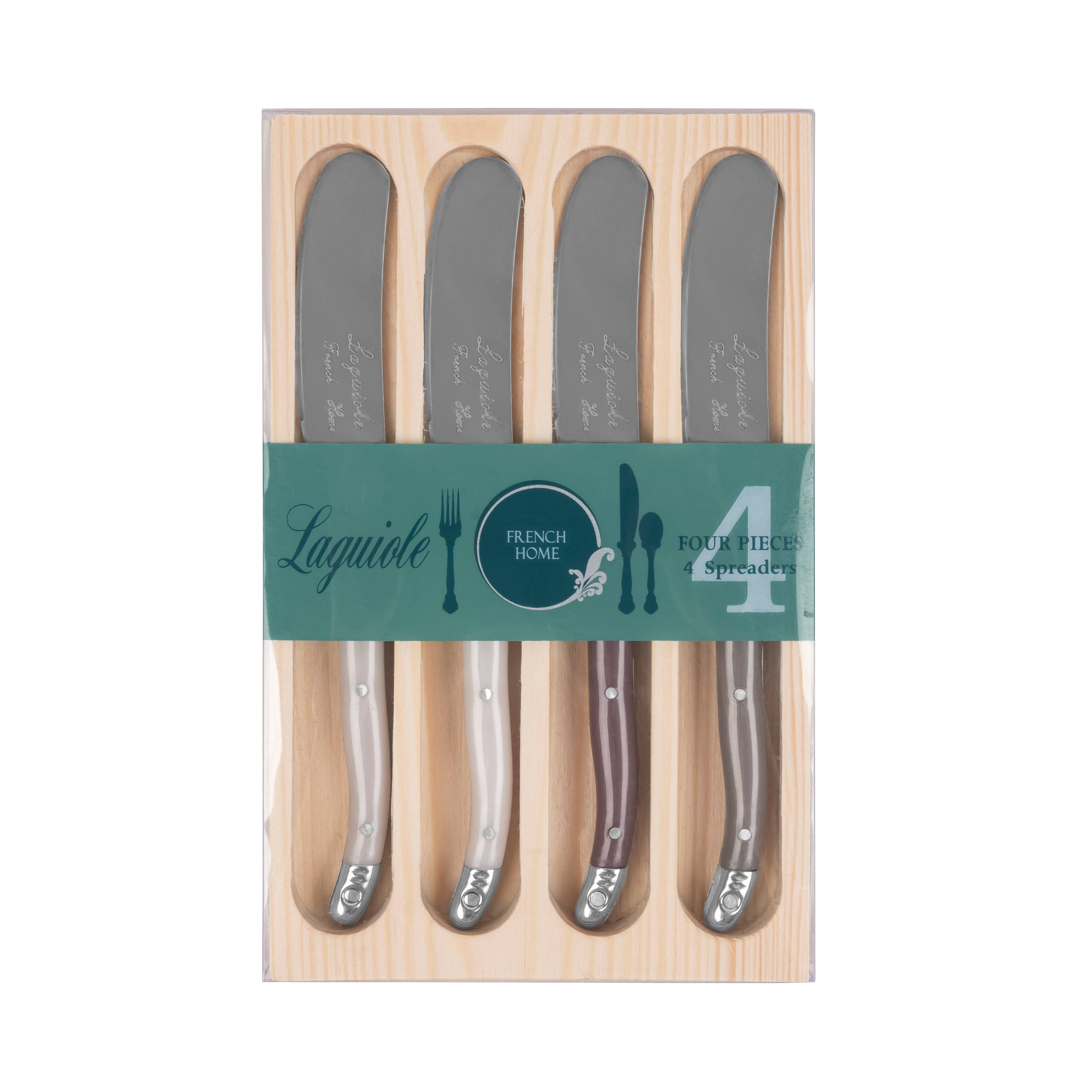French Home - Wholesale Cheese Spreader - French Home 4 Piece Laguiole Spreader Set - Warm Spice3