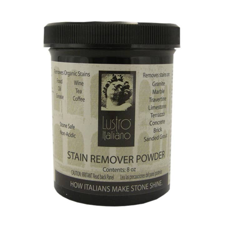 Lustro Italiano Stain Remover Poultice Powder 8 oz for wholesale by Dynamic Stone Tools