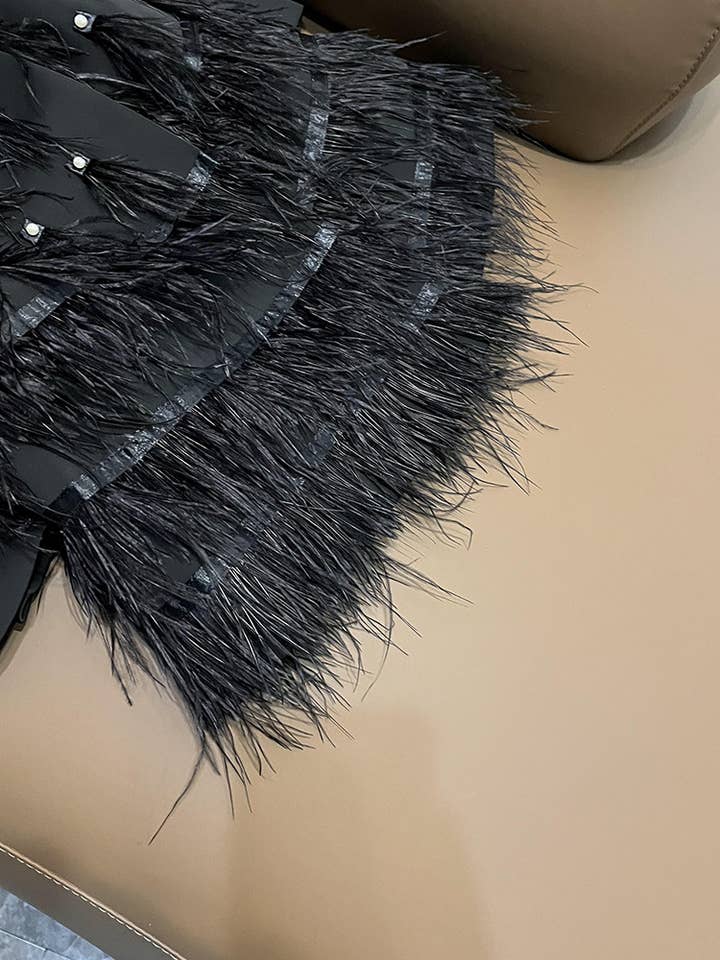 SY388 Elegant Black Lapel Tassel Belt Midi Dress for wholesale on Faire12