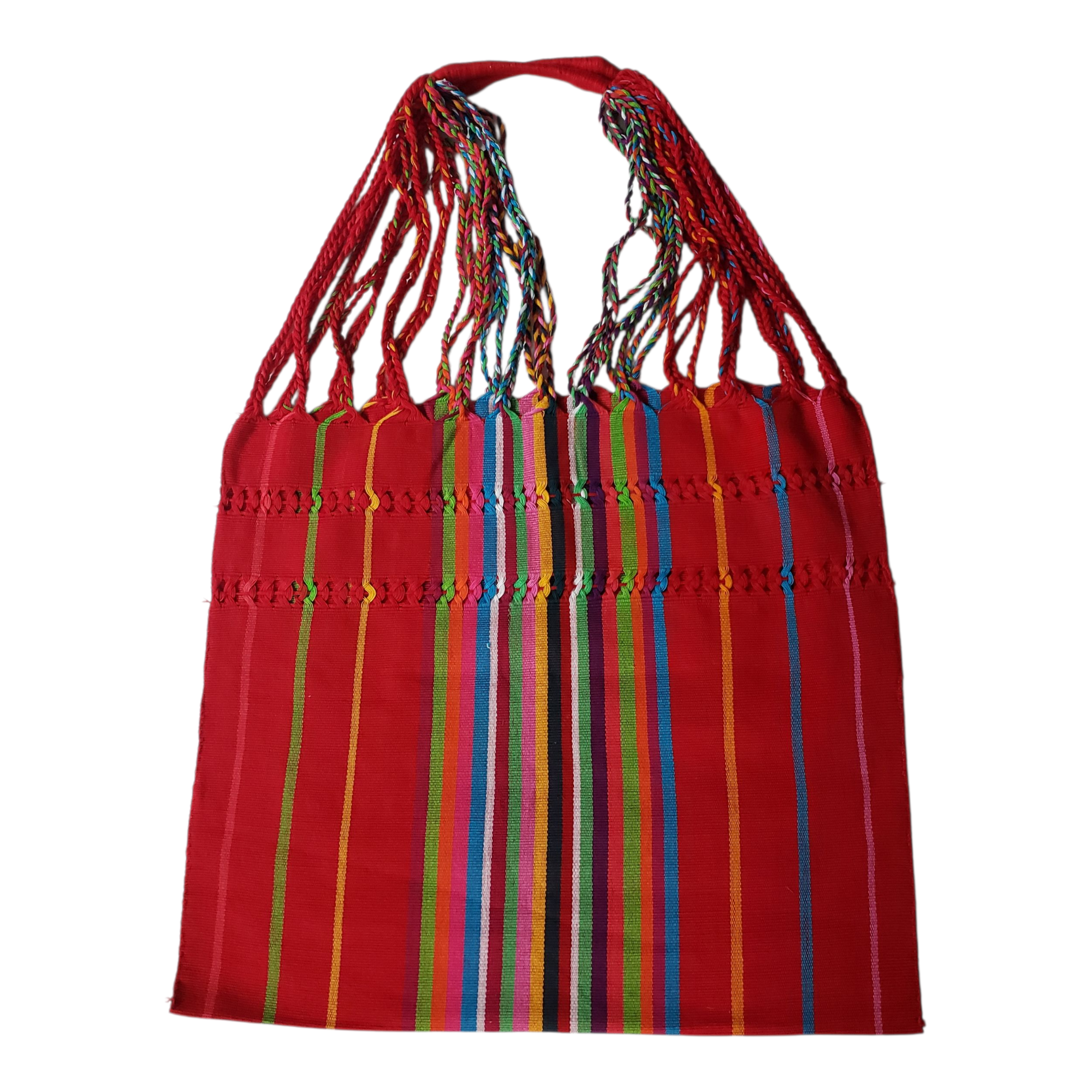 The Little Pueblo - Vente Tote bag – femme - Sac fourre-tout tissé à rayures mexicaines, hamac de Chiapas, fait main pour femme7