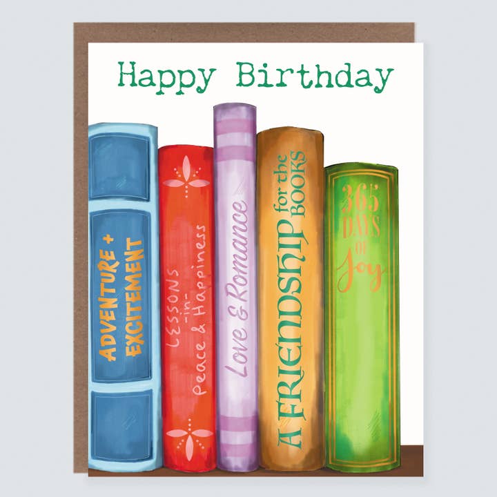 Book Wishes Birthday Card for wholesale by Morgan Swank Studio