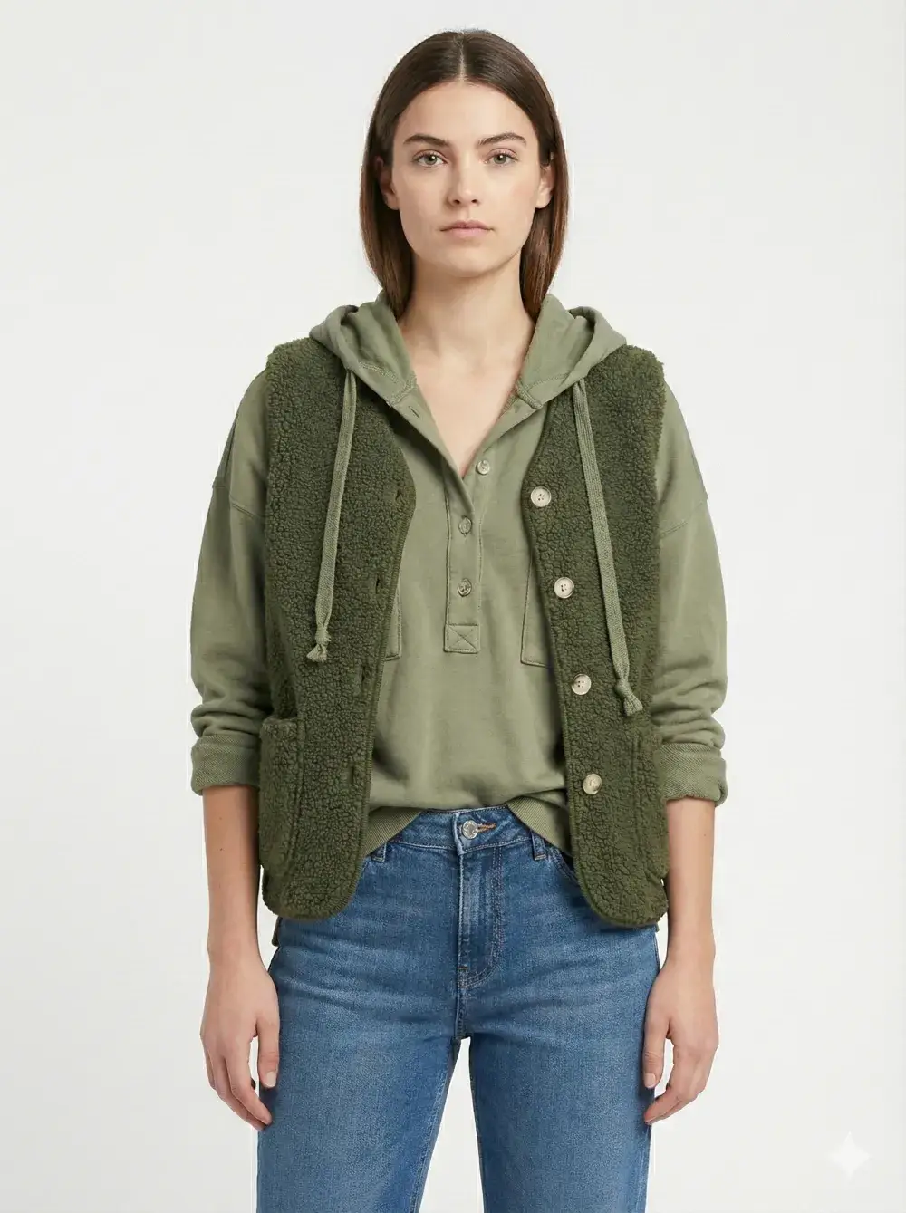 Mimi & Gogo - Vente Veste sans manches – femme - Gilet moumoute sans manches @6108_GiMoumoute15