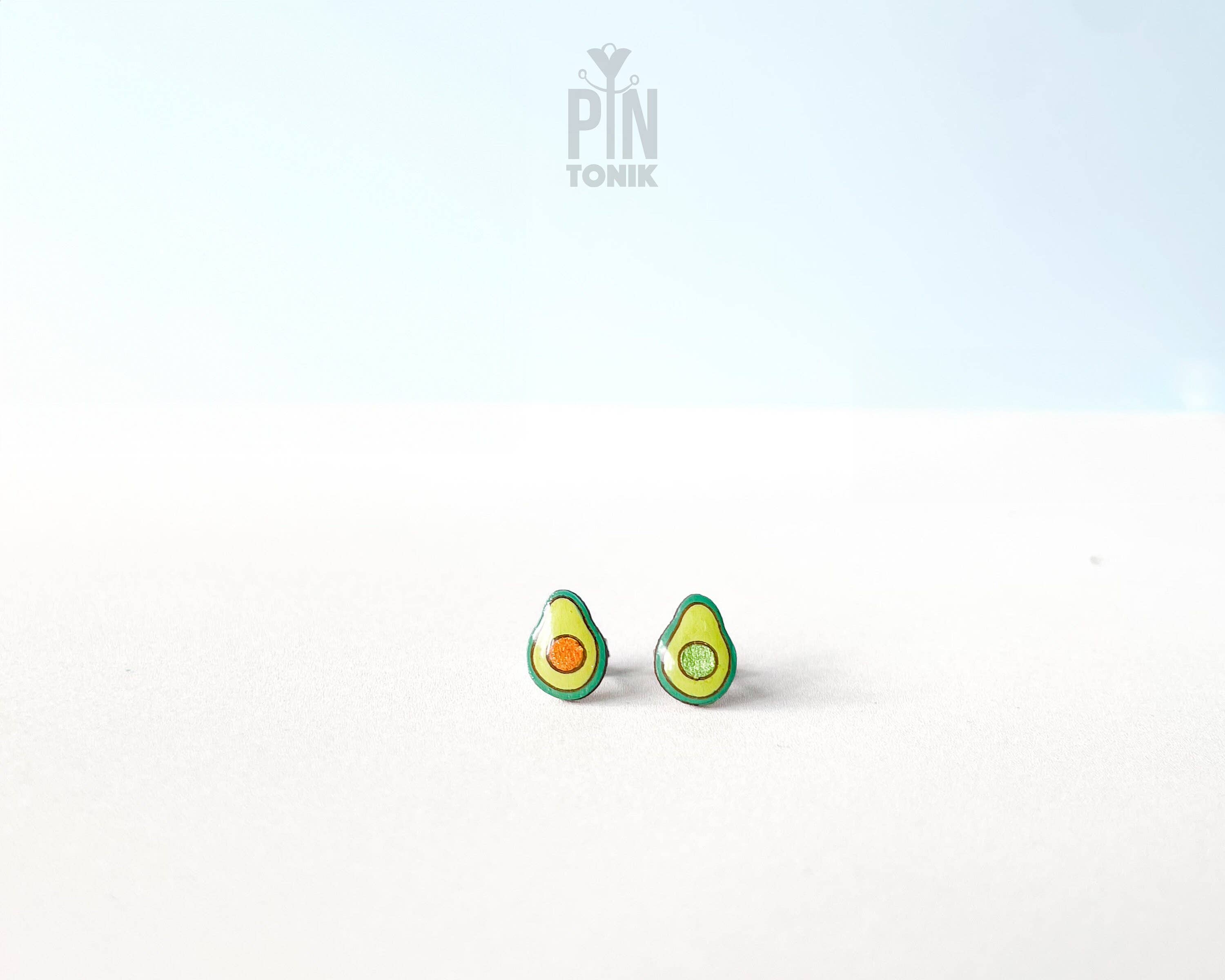 PinTonik - Wholesale Stud/Post Earrings - Avocado Vegetable Mini Stud Earrings - Food Jewelry3