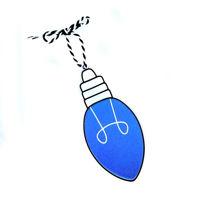 Purple Iridescent Christmas Light Bulb Ornament for wholesale by Printy Vibes