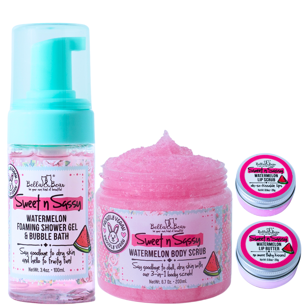 Bella & Bear - Wholesale Bath & Body Set - Sweet 'n' Sassy Midi Watermelon Gift Set | Women, Teens3