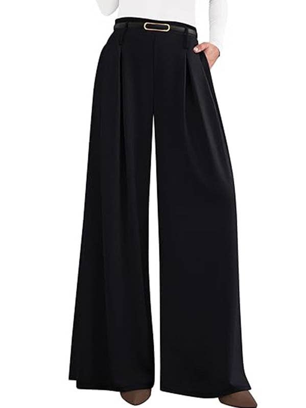 High Waist Wide Leg Flowing Work Trousers for Women for wholesale by Lovesoft