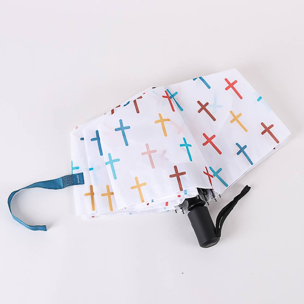 Swanson Christian Products - Wholesale Umbrella - Unisex - Umbrella Compact Colorful Crosses0