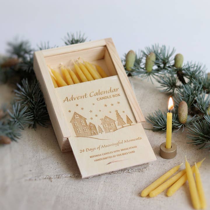 Five Bees Yard - Wholesale Advent Calendar - Candle Advent Calendar | Countdown Candle | Christmas Candle4