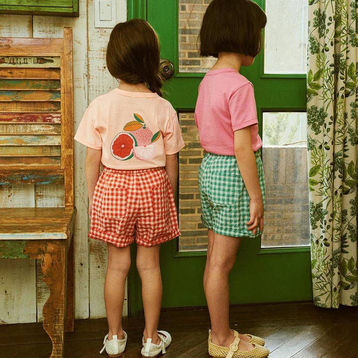 ToTo Heros - Wholesale Shorts - Kids - Gingham Check Pull-On Summer Shorts14