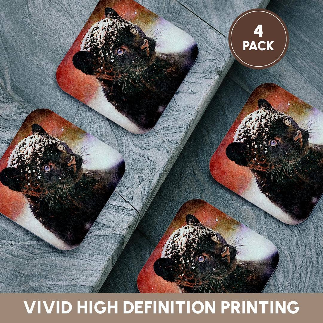 3dRose – Engroshandel Bordskånere – 3dRose, Baby Panther Billede Af Akvarelmaleri, Bordskåner12