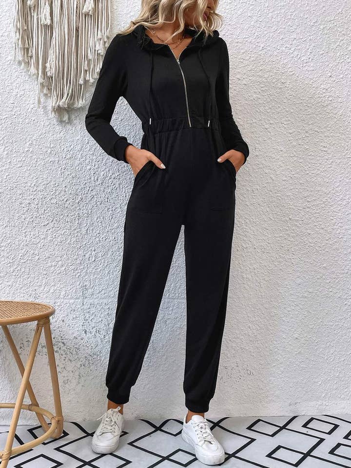 Flarix – Engroshandel Jumpsuit - Dame – Buksedragt med hætte med hætte med lomme med lynlås6