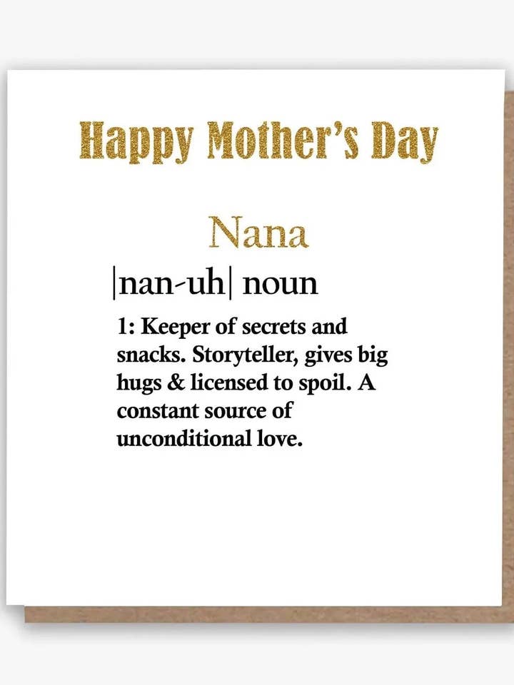 Biglietto di auguri per la Festa della Mamma Nana per la vendita all'ingrosso da parte di All Shades