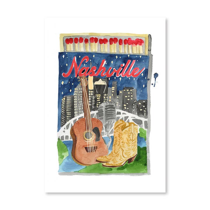 Furbish Studio - Wholesale Art Print - Nashville Matchbook