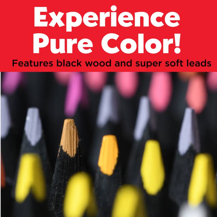 Faber-Castell / Creativity for Kids - Wholesale Colored Pencil - Super Soft Black Edition Colored Pencils, Gift Tin of 12