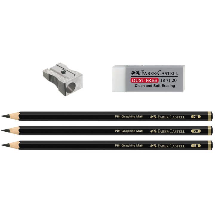 Ensemble de croquis Pitt Graphite Matte (10B, 12B, 14B) pour la vente par Faber-Castell / Creativity for Kids