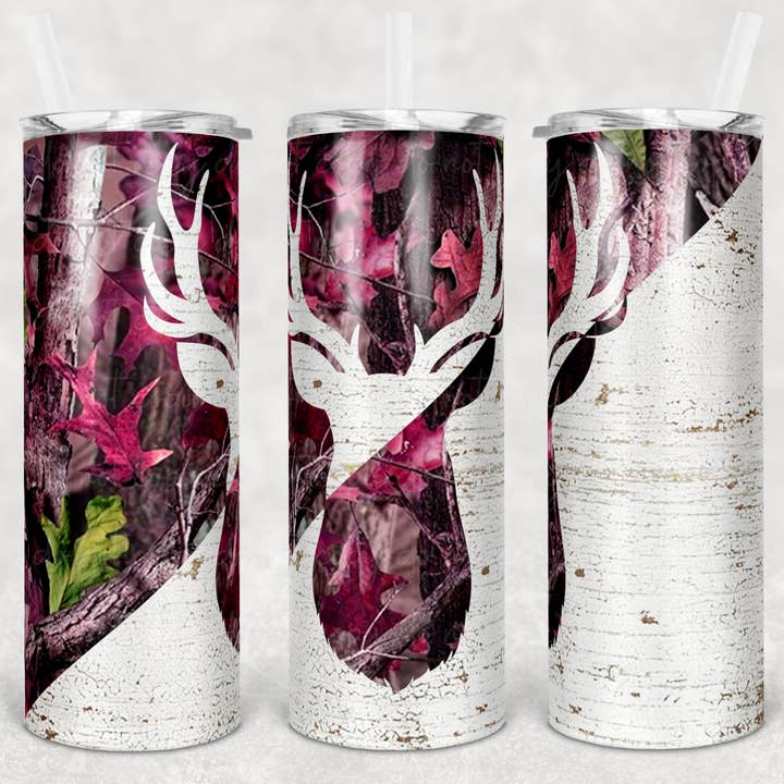 Gobelet 20oz Buck Camo Rose pour la vente par GrapeVineWholesale