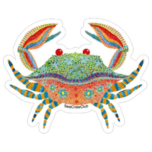 3" Boho Crab Sticker for wholesale by B McVan Designs