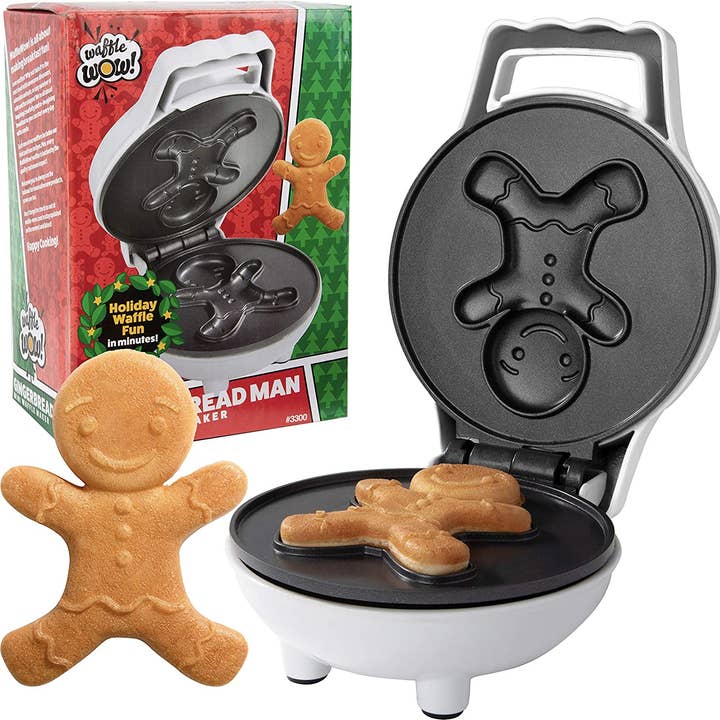 Waffle Wow! Gingerbread Man MiniWaffle Maker for wholesale by Waffle Wow