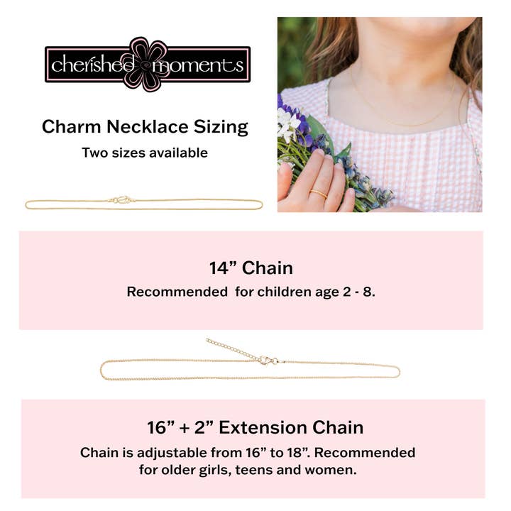 Cherished Moments - Wholesale Kids Necklace - Kids - Children's 14K Gold-Plated Pink Heart Necklace, Kids & Girls2