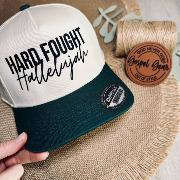 Gospel Gear Co - Wholesale Baseball Cap - Unisex - Hard Fought Hallelujah Embroidered Hat0