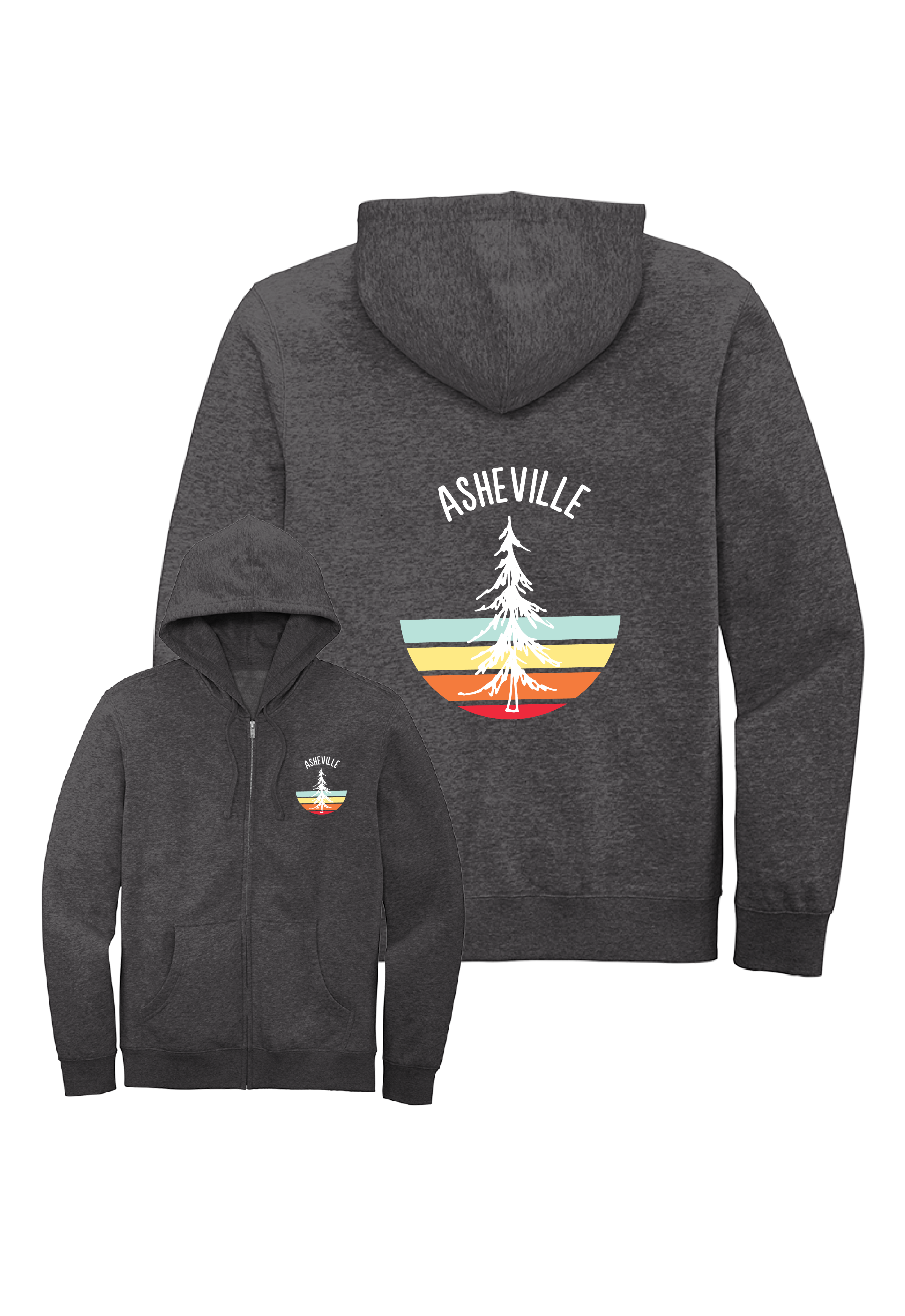 MT Brand Apparel - Wholesale Hoodie - Unisex - Colorful Pine  - Customizable - Full Zip Hoodie3