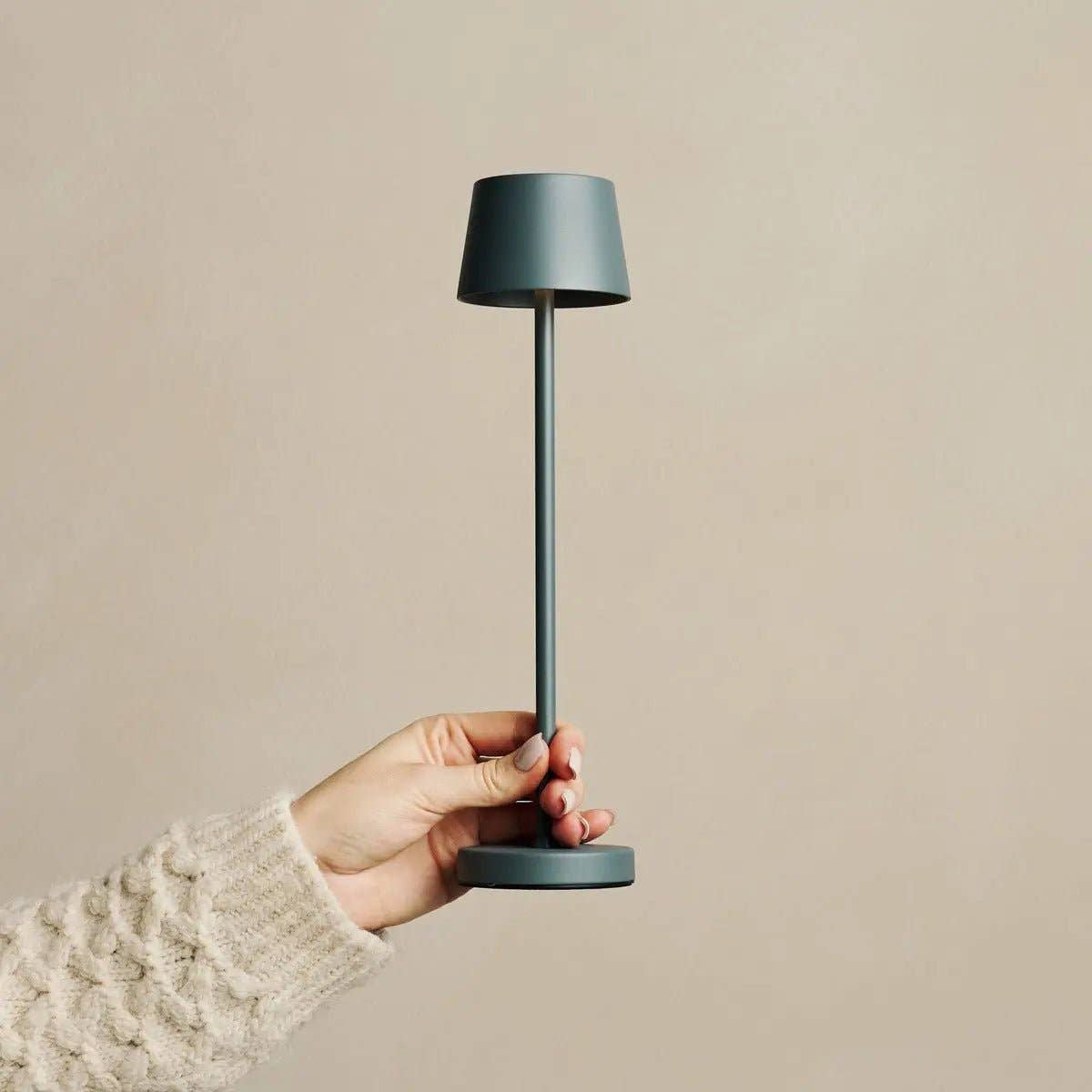 Tavellio - Wholesale Accent/Desk Lamp - Vondel Mini Stone Grey Cordless Lamp | Dimmable & Perfect for Hospitality Industry8