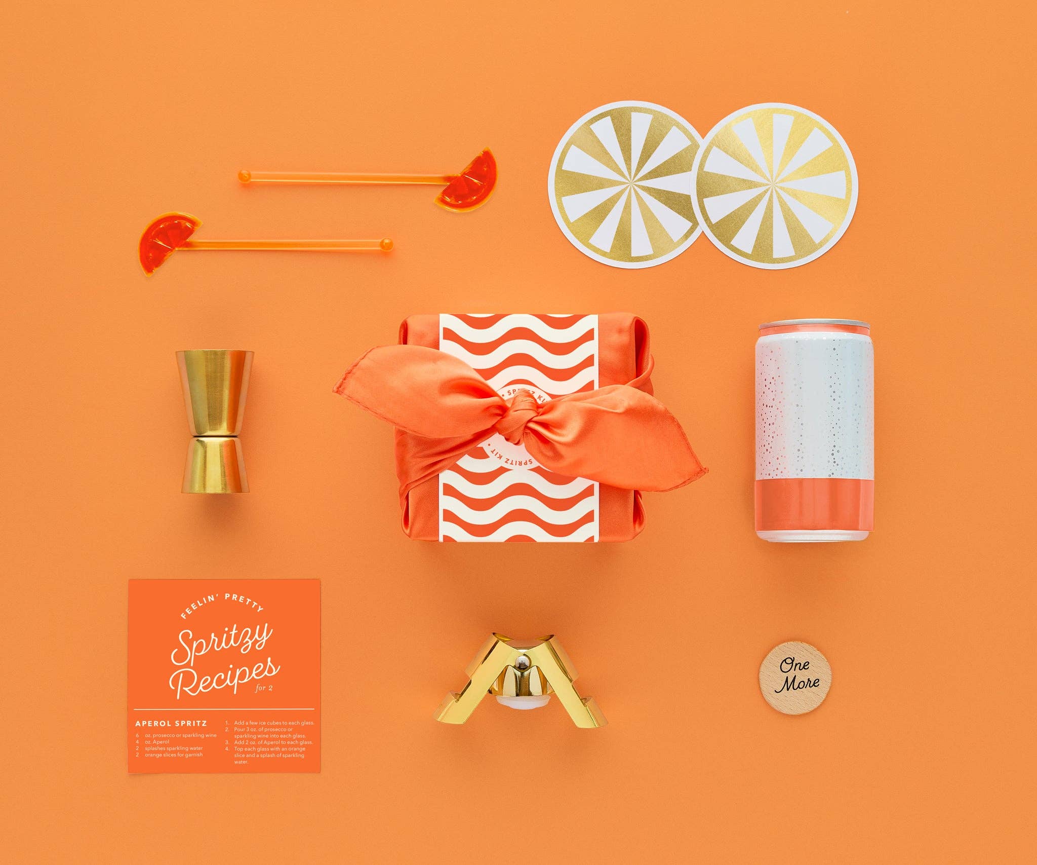 Pinch Provisions - Vente Kit de fabrication de boisson - Kit Spritz | Orange, Aperol, Dolce Vita, Italie2