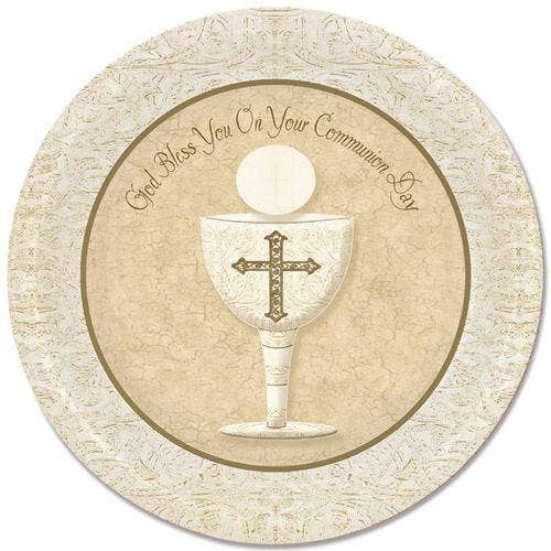Divinity Boutique - Wholesale Disposable Plate - Communion Chalice with Scripture Paper Plate