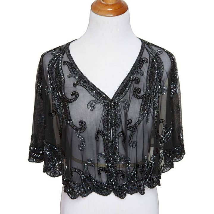 Western Fashion - Wholesale Cape - Women's - 8906 - Beaded Flapper Cape39