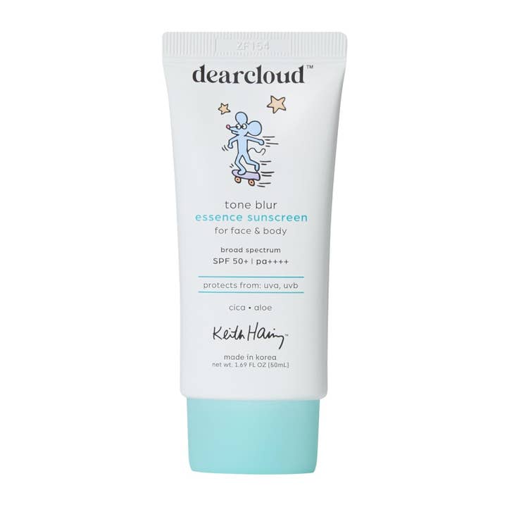Dearcloud x Keith Haring Tone Blur Essence Sunscreen SPF 50 — Vegan Primer + UV Protection — Wholesale K-Beauty for wholesale by K-Beauty Direct