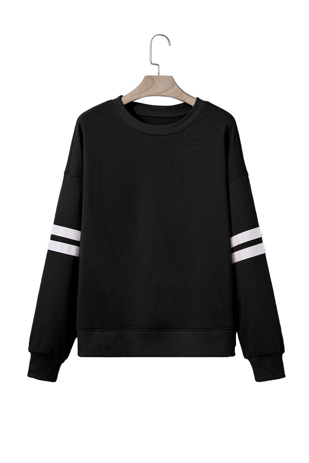 Aapparella - Wholesale Shirt - Women's - Striped Detail Drop Shoulder Oversized Sweatshirt | S-XL32