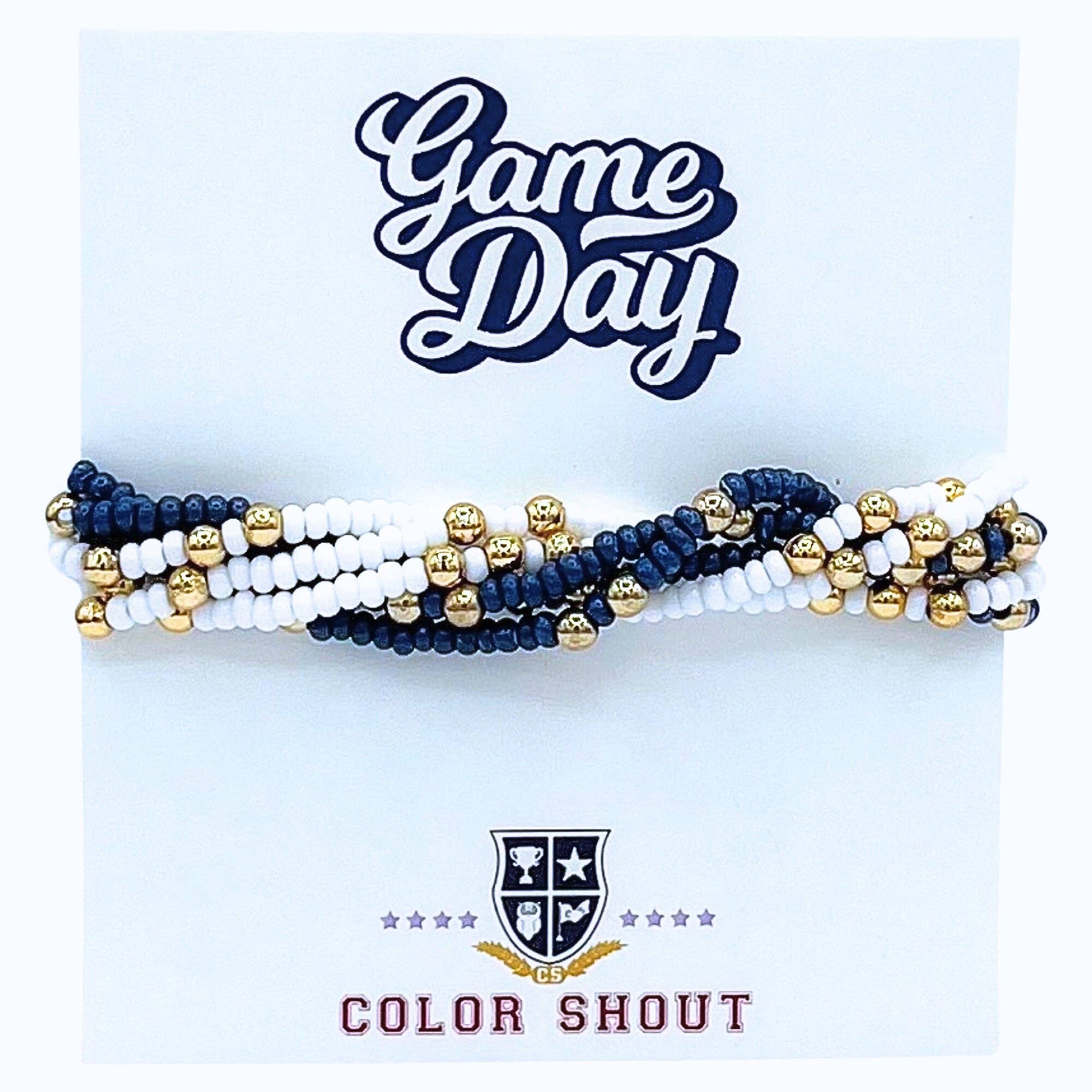 Color Shout - Wholesale Jewelry Set - Game Day Team Colors: Set of 6 Stretch Bracelets16