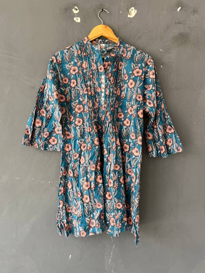 Holiday Casual Dress Women Wear Floral Print Kurtis Indian  for wholesale by bhavnas boutique