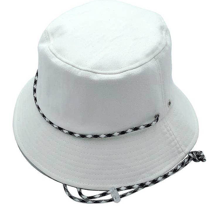 Fashion City - Wholesale Bucket Hat - Women's - Solid Chin String Cotton Safari Bucket Hat12
