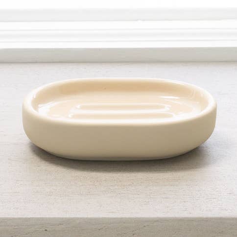 Callan Ceramic Soap Dish for wholesale by Moda at Home Enterprises, Ltd